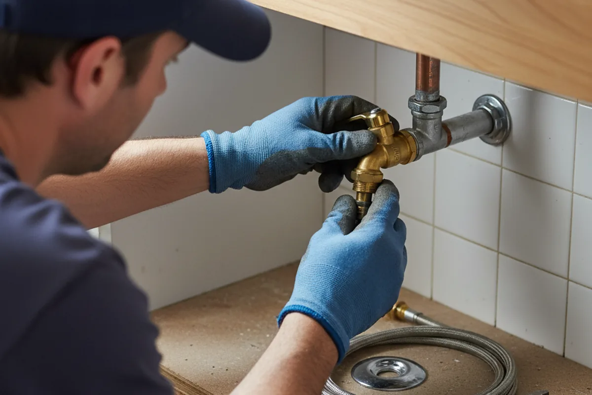 Shutoff valve and fitting work during Repiping in Pleasant City